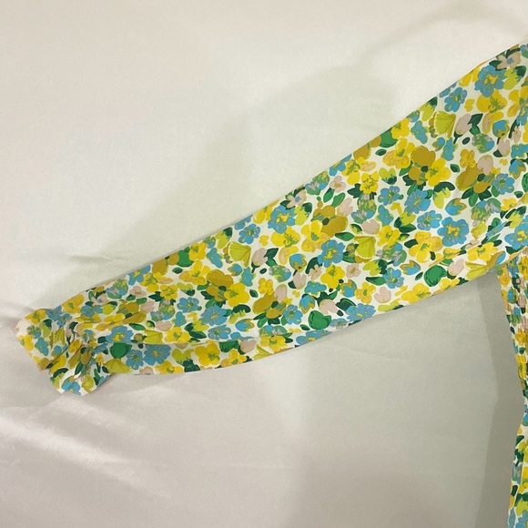 Women's Small White & Yellow Floral Dress - Picture 3 of 12